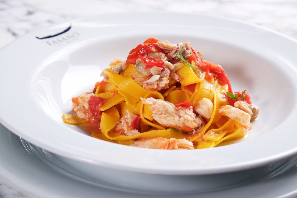 Fettuccine com centola e vôngole do Fasano Al Mare (Guiga Lessa/Divulgação)